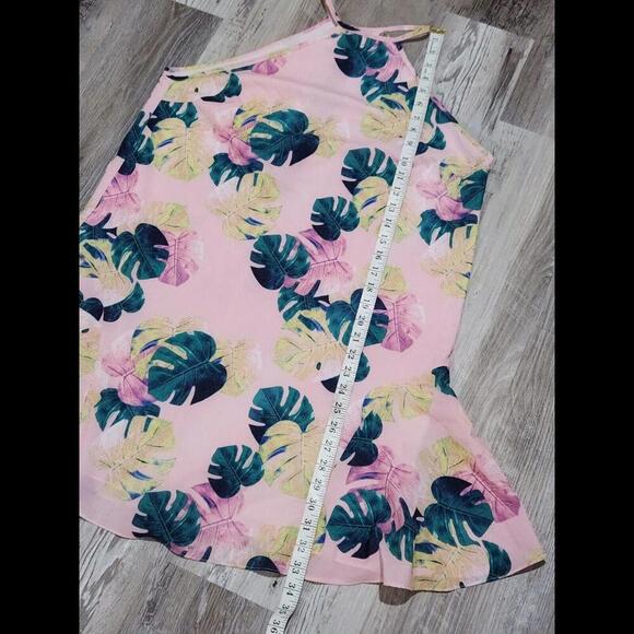 Whitney Eve Dress Size 10 Pink Tropical Floral High Neck Sheath Summer - Picture 6 of 8